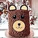 Laventy Bear Face Baby Shower Cake Decoration Teddy Bear Cake Topper Gender Reveal Cake Decoration Bear Baby Shower Party Supplies Teddy Bear Decoration