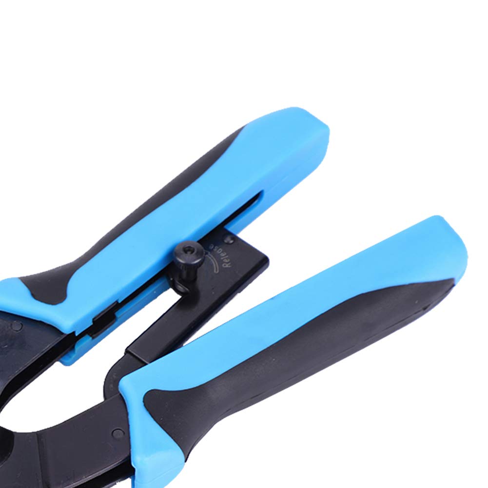 Pinza a Crimpare per Connettori F/BNC, Regolabile per Cavo Coassiale, Acciaio per Utensili con Impugnatura Ergonomica in PVC, Alta Precisione per Installazione Reti TV e Internet