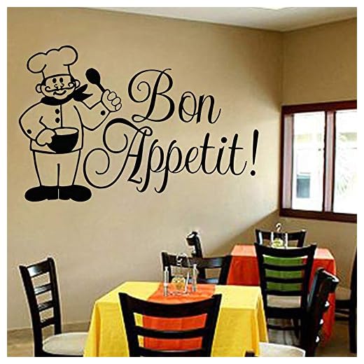 kock Väggdekaler Citat Mat Pizza Pasta Italiensk mat Väggdekaler Restaurang Matsal Dekor Design Vinylklistermärke 64x42cm
