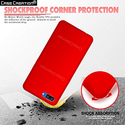 Image of Case Creation Luxurious OG Series for Realme C1 Case Cover,Anti-Dirty Slim Case Frosted Matte Cute Candy TPU Raised Bezel (Splash of Color) Back Cover for Realme C1 -Wine Red
