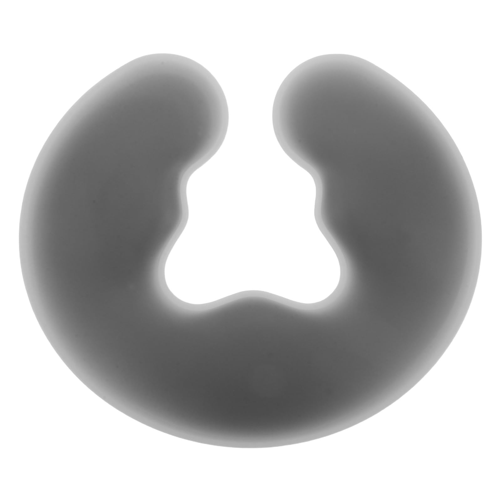 Almohada para dormir boca abajo, de silicona, para masaje en casa, para mujeres y adultos, para el cuidado de la piel, salón de belleza, viajes, color gris.