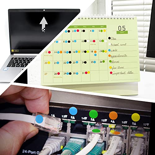 Chromalabel 0.25 Inch Round Label Permanent Color Code Dot Stickers, 1000 Labels Per Dispenser Box, Green #TOP2