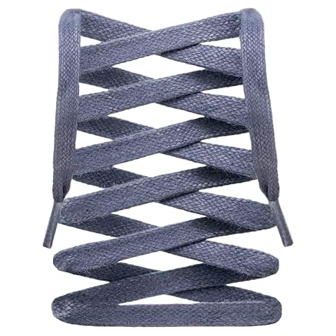 LitLaces - Flat Waxed Cotton Shoe Laces Waterproof for Dress Shoes Boots Sneakers (Dark Blue, 63") Cover