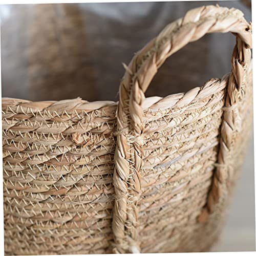 Panier de rangement tissé main en jonc de mer durable de 35 cm - 6