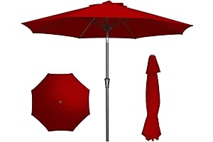 PatioKingdom 9 ft Red Patio Umbrella: Your Summer Shade Sanctuary