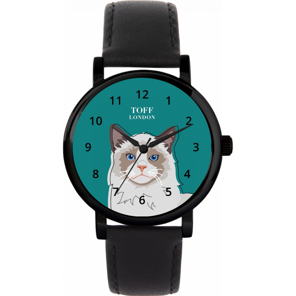 The Ragdoll Head Cat Watch Ladies 38mm Case 3atm Resistente al Agua Diseño Personalizado Movimiento de Cuarzo Lujo de Moda