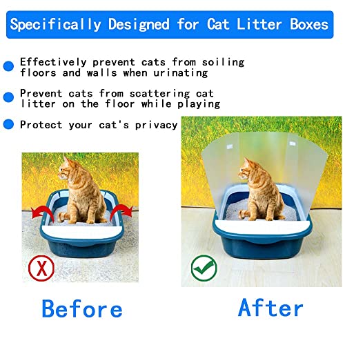 Dpucle 3Pcs Cat Litter Box Pee Splash Guard For Open Top Cat Litter Box, High Sided Cat Litter Box Pee Shields Are Reusable And Easy To Clean (Litter Box Not Included) #TOP3
