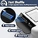 ShinePick Automatic Card Shuffler, Low Noise Card Shuffler with 2000mAh Rechargeable Battery, Card Shuffling Machine- Auto and Manual Mode for Poker, Phase 10, UNO, Skip-Bo, Blackjack (White)