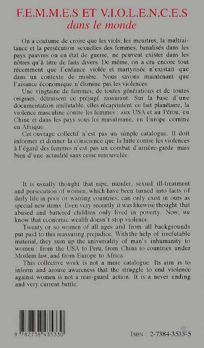 FEMMES ET VIOLENCES DANS LE MONDE