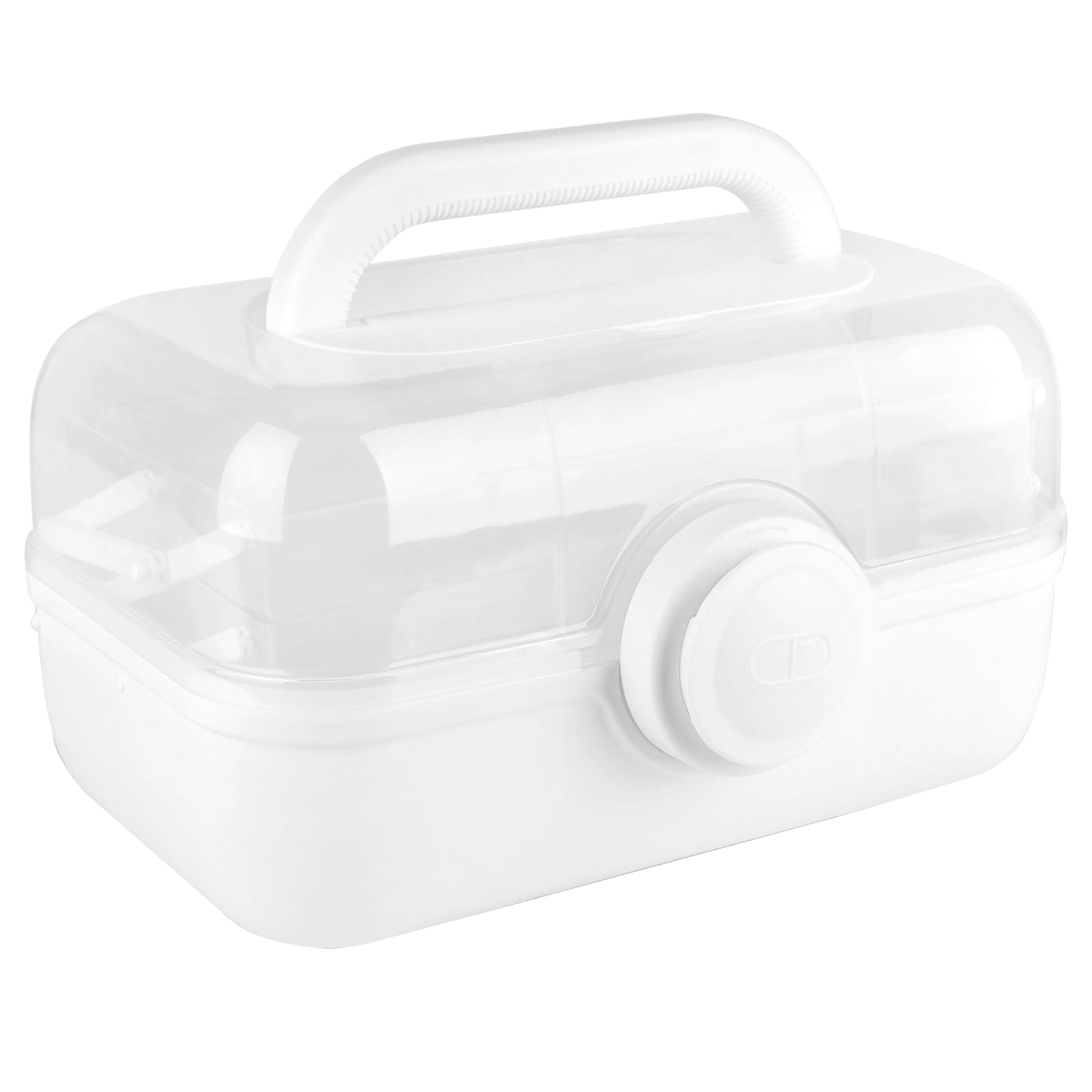 PZJFH 3 Layer Medicine Organizer Box, Portable Medicine Chest Storage Multipurpose Storage Box With Compartments, for Home, School, Office Medicine Storage