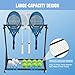 AIZHIYI Tennis Racket Storage Rack with Wheels Rolling Mobile Sports Equipment Cart, Large Capacity Iron Badminton Racket Organizer, Tennis Equipment Holder for Garag Gym Training