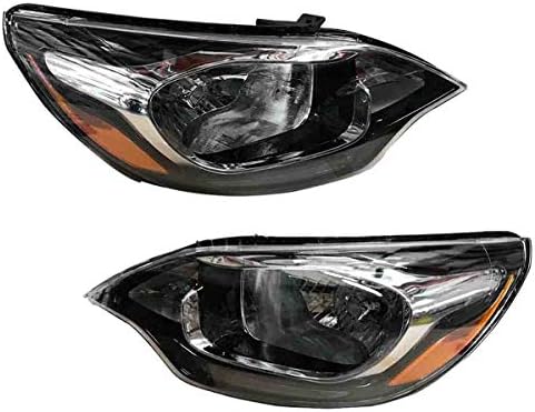 AutoModed Front Aftermarket Halogen Headlights Assembly Set w/o LED Replaces 921011W100 921021W100 Compatible with 2012 2017 Rio Sedan | Left Driver Right Passenger 2pcs | by AutoModed