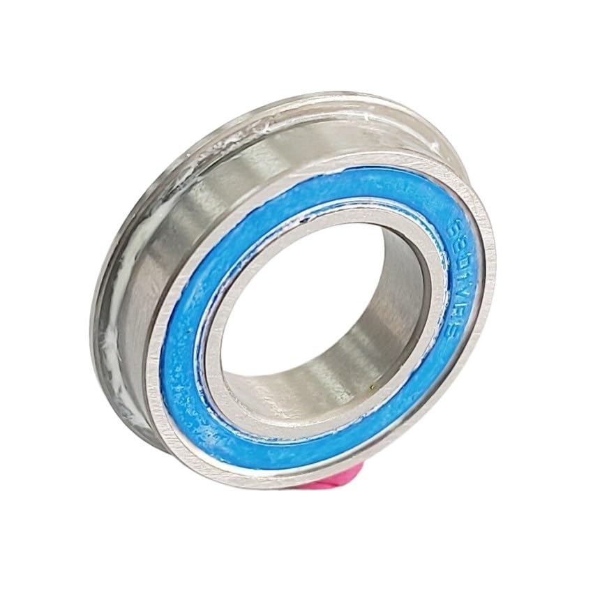 SUOFEILAIMU 1pcs F6801-2RS MAX/F6801-2RS-MAX-EB Full Balls Flanged Bearings ABEC-3 Bicycle Pivot Repair Parts Ball Bearings F6801(F6801-2RS MAX)