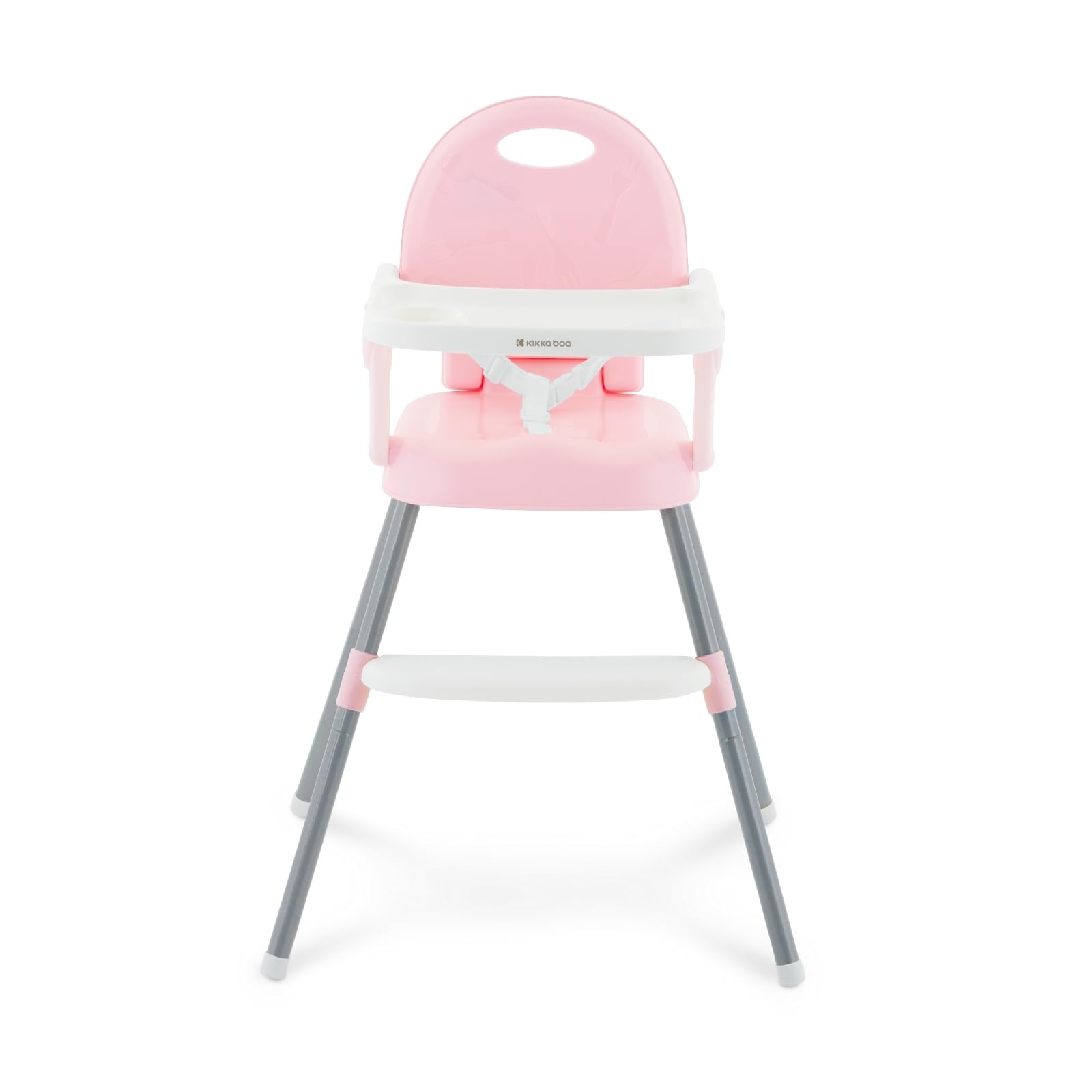 KikkaBoo Spoony Seggiolone pappa 3in1 Evolutivo pieghevole Fino a 36 mesi Rosa