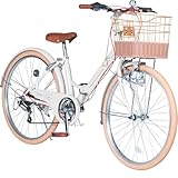 GRAPHIS(グラフィス) GR-APRICOT 子供用自転車 24インチ シマノ 6段変速 手元スイッチ LED ホワイト