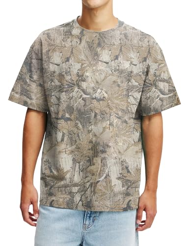 Camo Shirt for Men Camouflage Hunting Print Short Sleeve Crewneck Box Fit T-Shirt Mens Casual Performance Tee