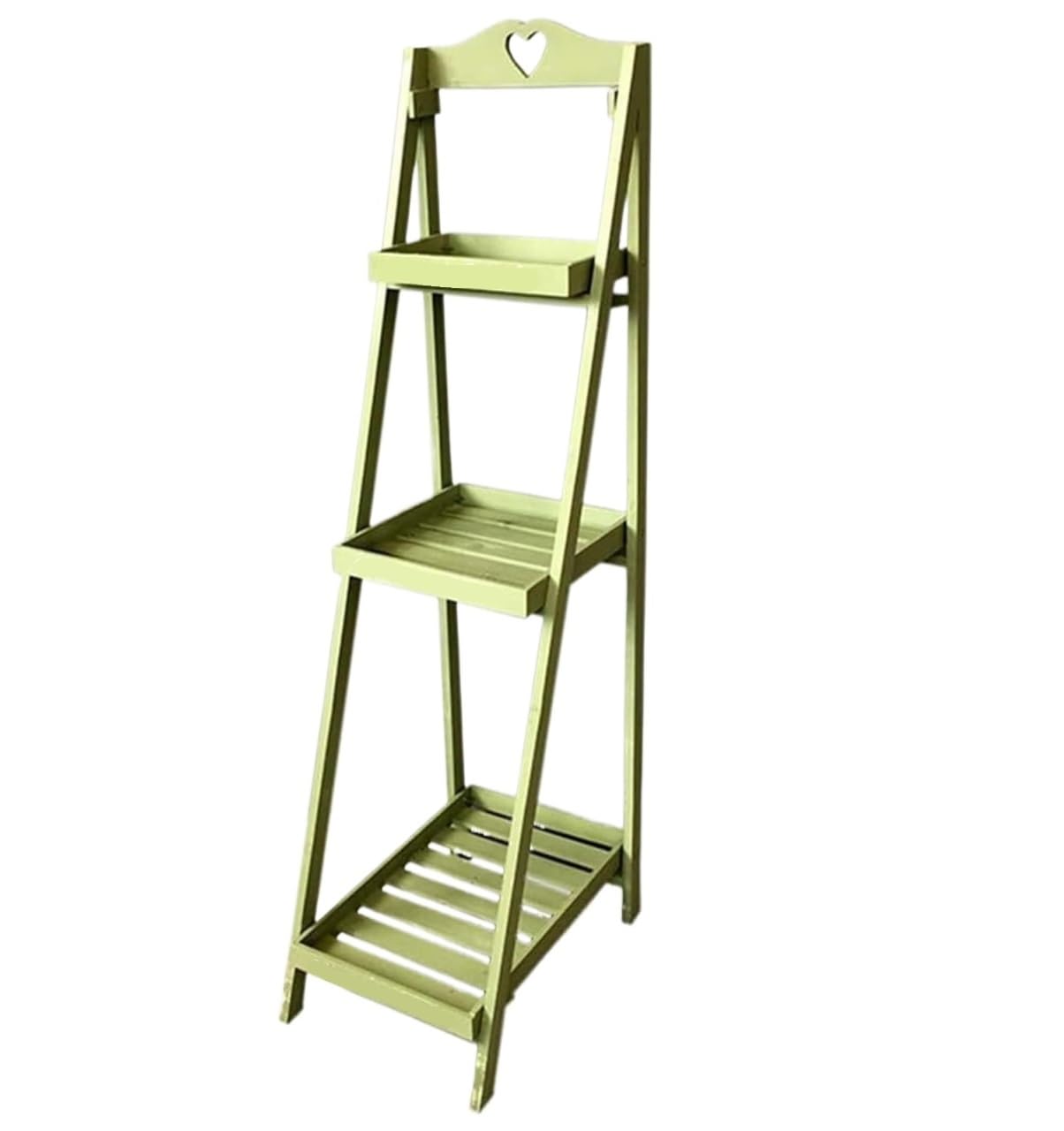 Genérico Soporte para Plantas: Expositor Plegable para Flores, Estante para Plantas de Interior y Exterior, Estante para bonsáis con Soporte para macetas, Verde, 31,5 * 45
