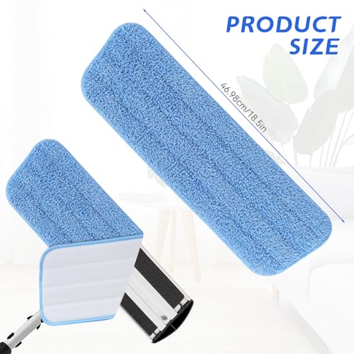 Image of Replacement Microfiber Pad Fit for Rubbermaid Commercial 18 Inch and 17 Inch Mop - 10 Pack Wet & Dry Commercial Cleaning Reusable Refills Fit for Any Microfiber Flat Mop 18 inch 17 inch - Trapezium
