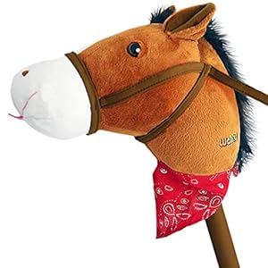 WALIKI Stick Horse Toy for Boys and Girls | Fun Cowboy & Cowgirl Pretend Play | Cool Toys for Kids Ages 3 4 5 6 | Birthday Gift for Active Toddlers (Brown)