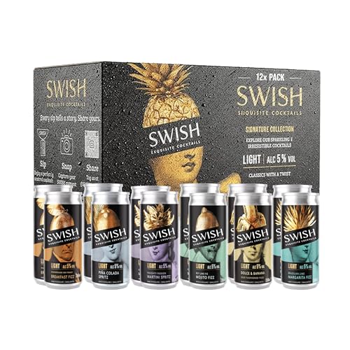 SWISH Cocktails Gift Box Six Flavours Ready to Drink Cocktails 5% ABV- 12 x 250ml Cans