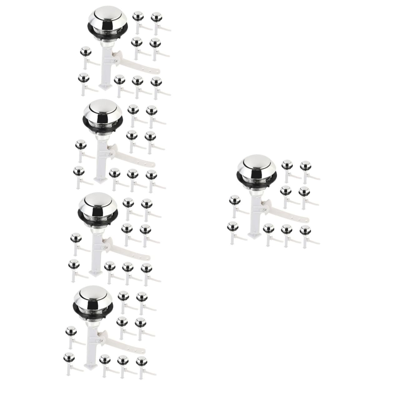 NUOBESTY 5 Ensembles Bouton De Toilette Pousser Réservoir De Toilettes Boutons De Réservoir De Toilette Clé Seul Bouton De Chasse D'eau Libérer Les Pièces Abdos 12 Pièces * 5