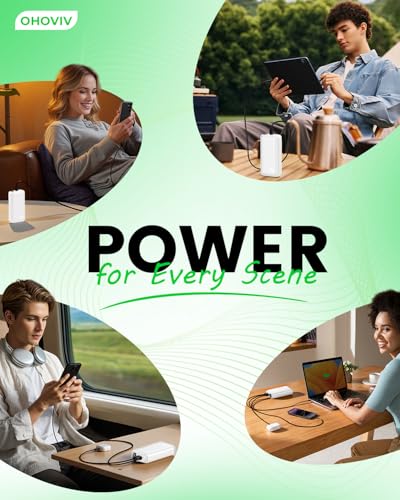 Image of OHOVIV Portable Charger 50000mAh Power Bank - 22.5W Fast Charging External Battery Pack,USB-C Portable Phone Charger for iPhone 17 /16 /15 /14 /13 Pro Android Samsung, for Travel Camping Essential-White