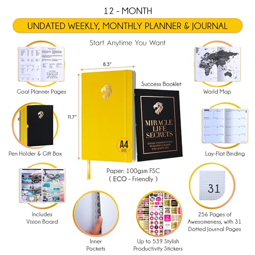 Image of Undated Daily Weekly & Monthly Planner with Budget Section