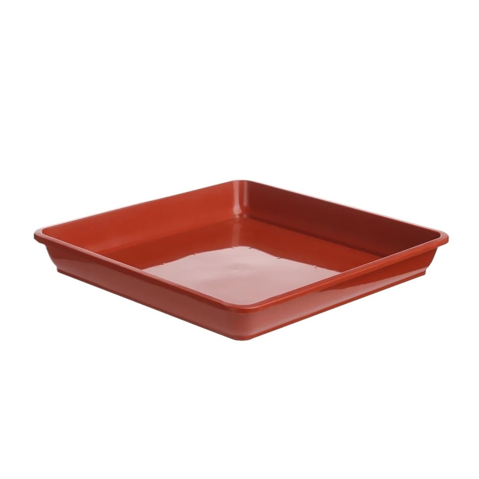 Verdes Platos Para Macetas Platillos de bandeja de plástico for interiores y exteriores, cuadrados de plástico, 5 uds., bandejas de goteo, platillo for plantas Platillos Para Plantas(Red-30x30cm)