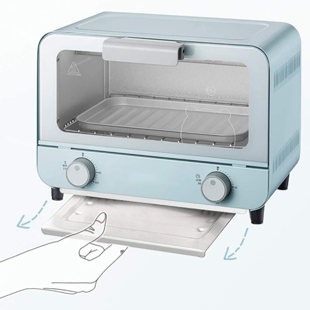 Forno tostapane, Mini Friggitrice Ad Aria Da 9 Litri, Temperatura Regolabile 50-230 ℃ E Timer 30 Minuti Cottura Domestica for Torte Multifunzionale A Convezione Controsoffitto Tostapane(Pink)