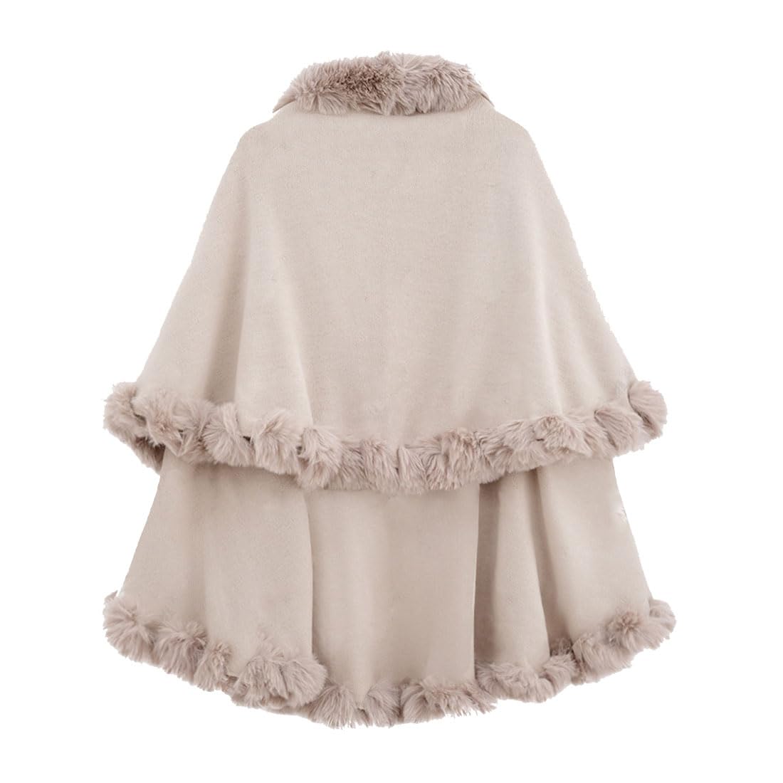 Chal de piel sintética para mujer, elegante capa de forro grueso para graduación, fiesta de noche, abrigo