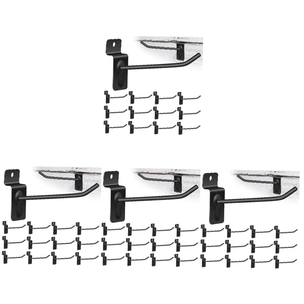 SOIMISS 80 Pcs Shelf Hook Pegboard Hanging Tools Hook Slat Wall Hanger Pegboard Storage Tools Hook Display Hooks for Retail Garage Hooks Slat Board Hooks Slat Wall Hanging Hooks Iron