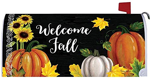 Preisvergleich Produktbild Pumpkin Trio Briefkasten-Abdeckung Vinyl mit Magnetstreifen für Stahl Standard Landbriefkasten