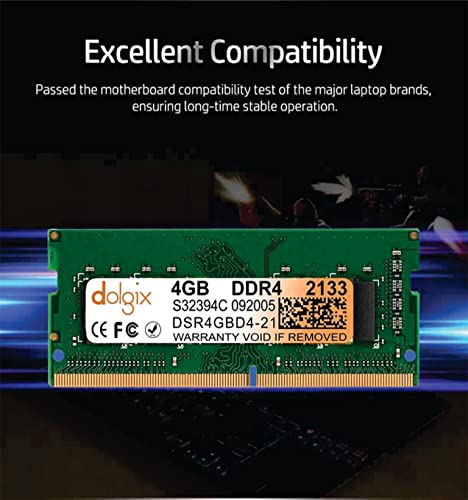 Dolgix 4GB DDR4 RAM |2133MHz RAM|Laptop/Notebook RAM (Memory) SO-DIMM |CL-15| PC4-17000|1Rx8- SingleRank| 3- Year Warranty -(Made in India) - Image 4