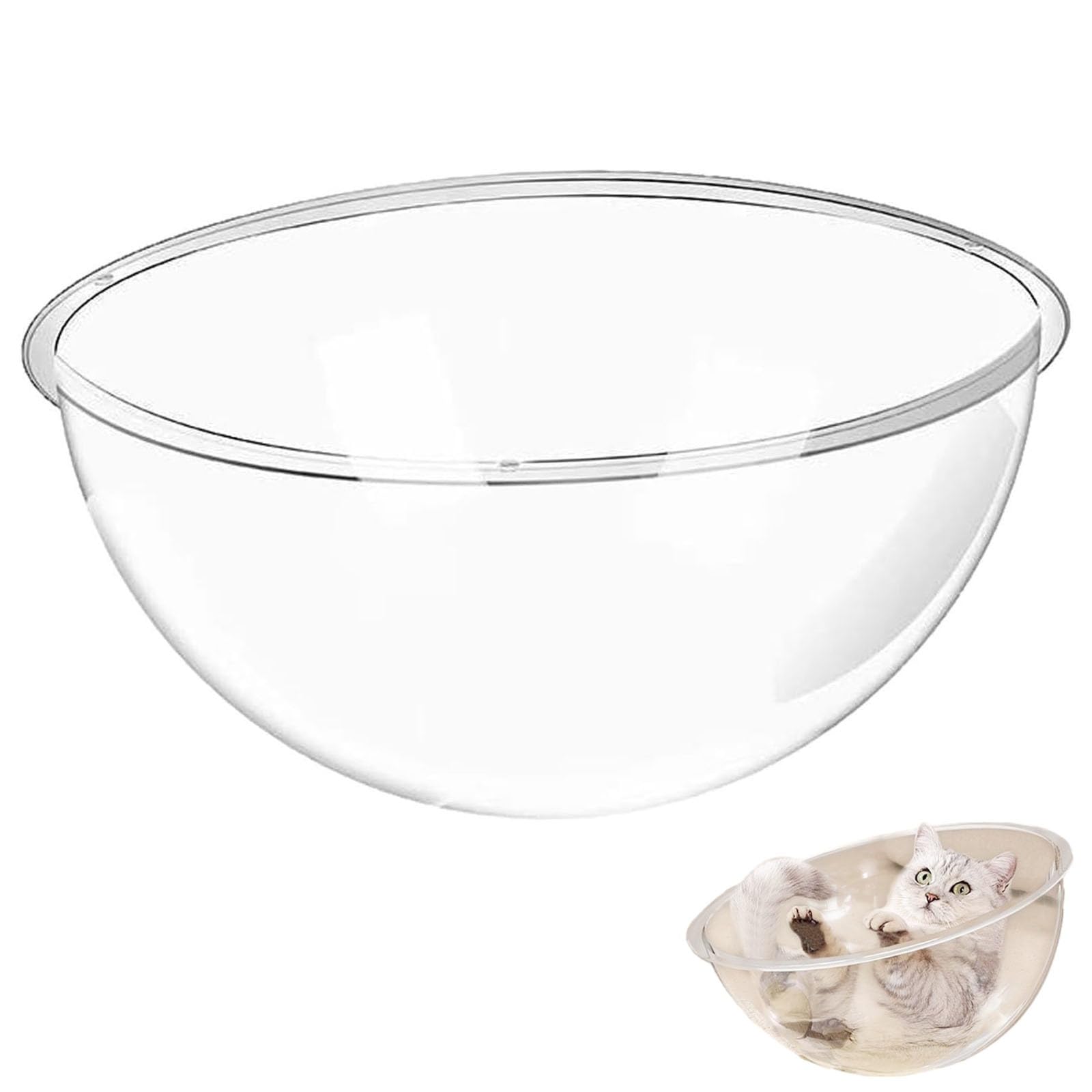 Cat Bed - Dome | Acrylic Nest - Transparent Scratch-Resistant for Climbing Sleep and Fist Keeper, Clear Cat Space Bed, Replacement Dome Cat House, Design for Outdoor Use Outdoors Home or Gar