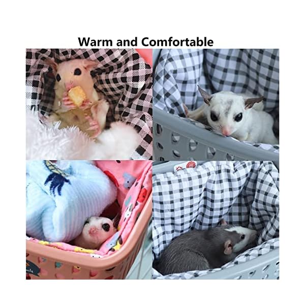 Jwshang bed mat for rat hammock hanging basket warm bed, replaceable removable nest mat for small animal hammocks for hamster, sugar glider, rat(only for small size rat hammock) - image 4