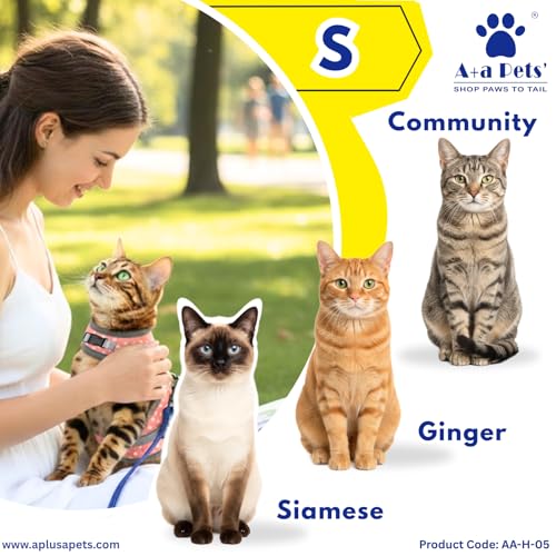 Image of A+a Pets' Retro Vest Harness & Leash Set | No Pull, No Escape, Breathable, Cute Combo for Puppies, Small Dogs, Cats (Comic, S)