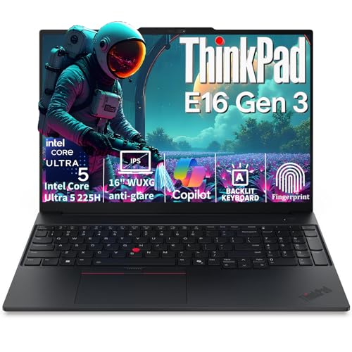 Lenovo ThinkPad E16 Business Laptop Computer for Enterprise, Intel Ultra 5 225H with 32GB DDR5, 1TB SSD, Long Battery Life & Fast Charging, 16" FHD+ Display, Fingerprint Reader, Windows 11 Pr...