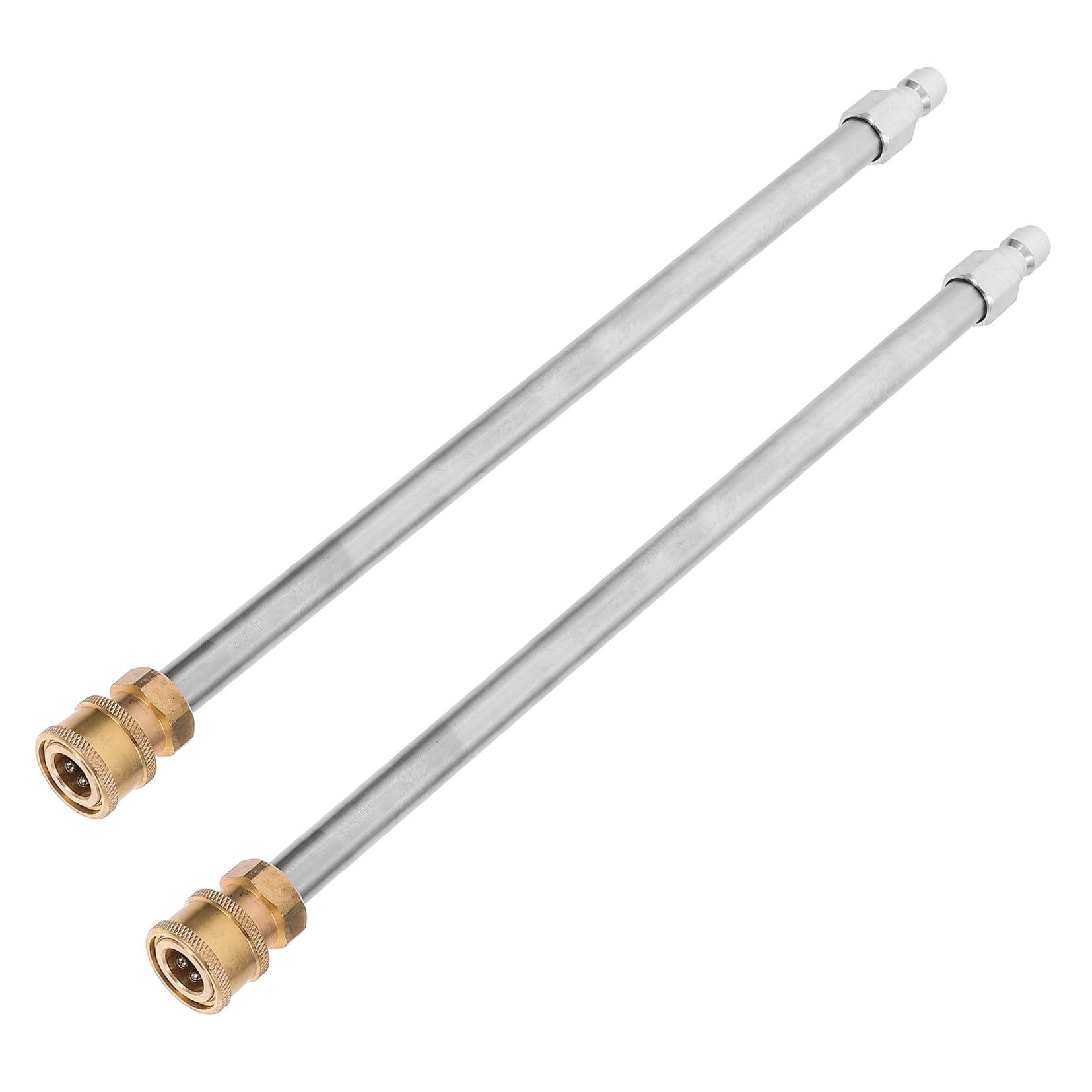 Varillas de Extensión 2 Piezas para Hidrolavadora de Alta Presión, Acero Inoxidable y Cobre Accesorios Compatibles M22 a 1/4 Pulgada para Lavado de Coches y Techos