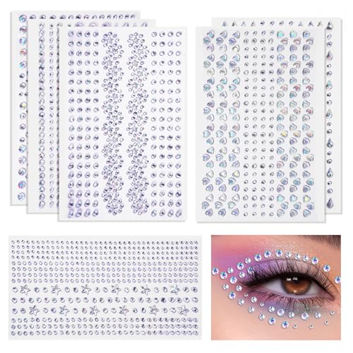 1965Pcs Face Gems for Women Self-Adhesive Eye Jewels for Body and Hair