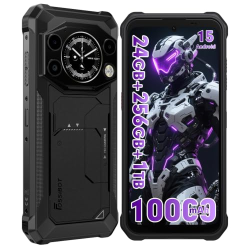 Image of FOSSIBOT czf F117 2026 Rugged Call Phone Unlocked, 20GB+128GB /2TB,5000mAh Battery Cellphones,6.67 inch 4G Smartphone, Android 14 Phone,Face&Fingerprint Unlocked