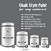 Chalky Chicks 8 Fl Oz Matte Nailed It (Blueish Gray) Chalk Paint, Furniture Paint No Sanding All in One Paints Without Sanding for Cabinet, Wood, Crafts, Chalk Board, Walls, Dresser, Kitchen