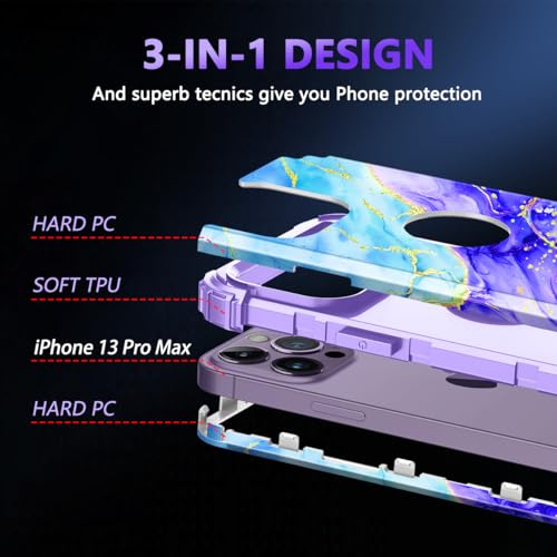 Coque iPhone 13 Pro Max antichoc violette pour éviter les réparations d'écran - 3