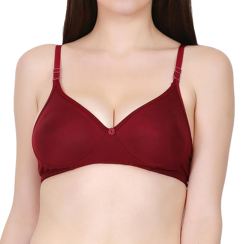 Image of Women's Spandex Cotton Padded Lingerie Bra Panty Set Full Coverage S to 3XL