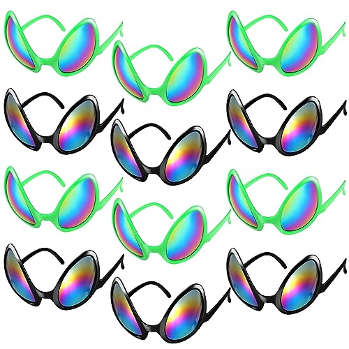 Lunettes alien Halloween lot de 12 accessoires de costume d'extraterrestre pour cosplay party