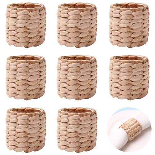 Sertay 8 Stück Rustikale Serviettenringe, Serviette Schnalle Boho, Kreative Serviettenringe, Napkin Rings, Geeignet für Hotels, Restaurants, Bars, Cafes