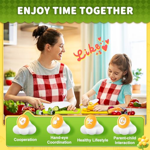 Image of Kids Kitchen Tools,18 Pieces Toddler Cooking Sets Real-Montessori Cooking Set for Toddlers Kids Chef Set with Children Safe Knives Cutting