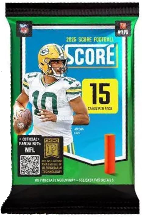 2025 Score Football NFL Blaster Pack with 15 Trading Cards + Toploader + StreetCards Magnet! : Sports & Outdoors