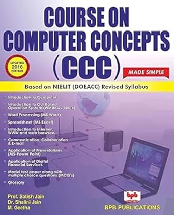 Course On Computer Concepts (Ccc) Made Simple -Updated 2016 Edn : Prof ...