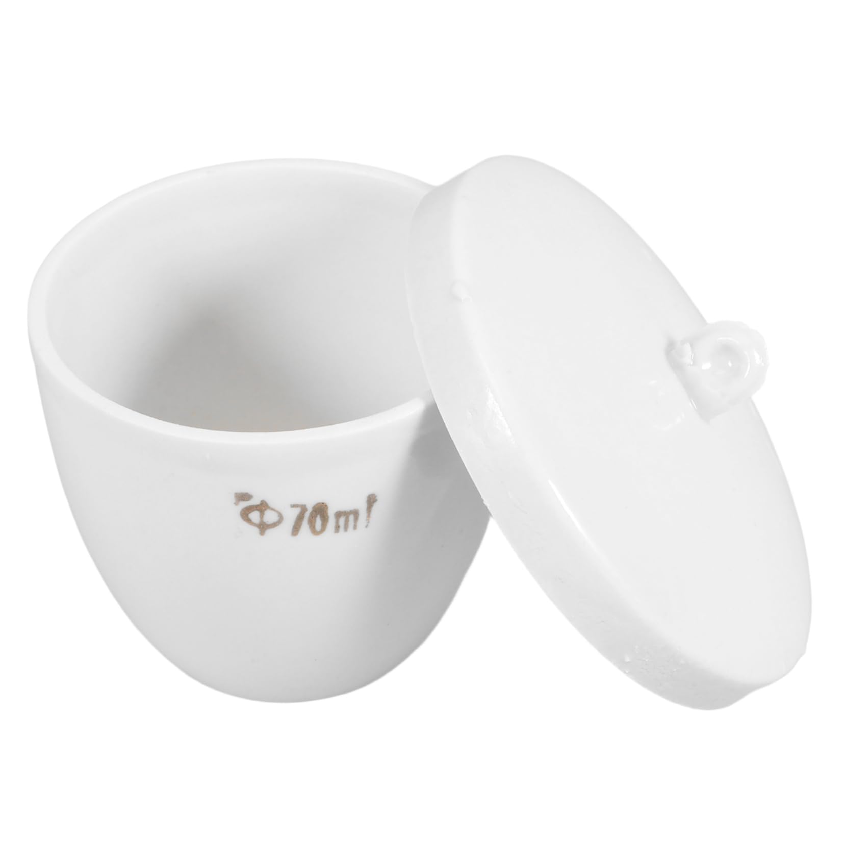 ULTECHNOVO High-temperature Crucible 70ml Ceramic Crucible Cup Handle for Thermal Analysis Aluminum Melting