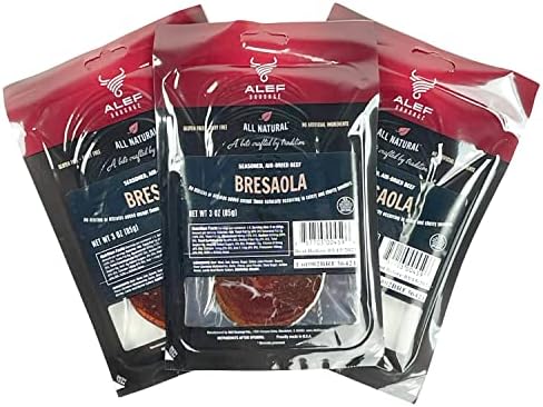 Uncured Bresaola seasoned Air Dry Beef (3 packages / 3 oz. each) NITRATE FREE, NITRITE FREE, MSG FREE, DAIRY FREE, GLUTEN FREE